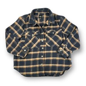 Oat Flannel Shacket Shirt Size Extra Large